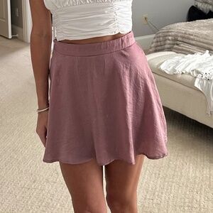 Show Me Your Mumu Pink Satin Skirt